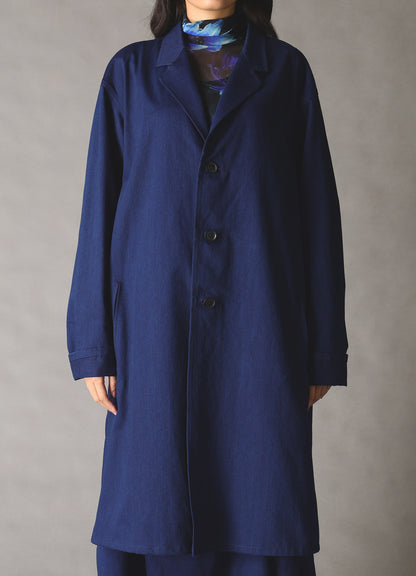 COTTON INDIGO TWILL SHIRT JACKET