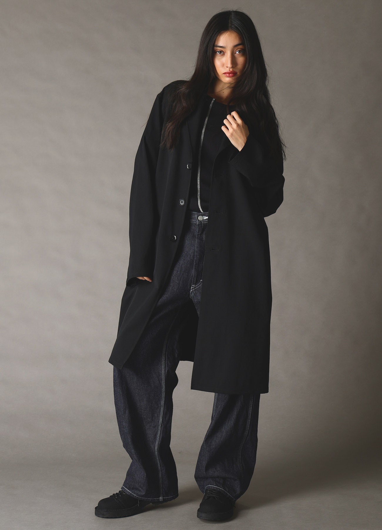 WOOL GABARDINE SHIRT JACKET – THE SHOP YOHJI YAMAMOTO