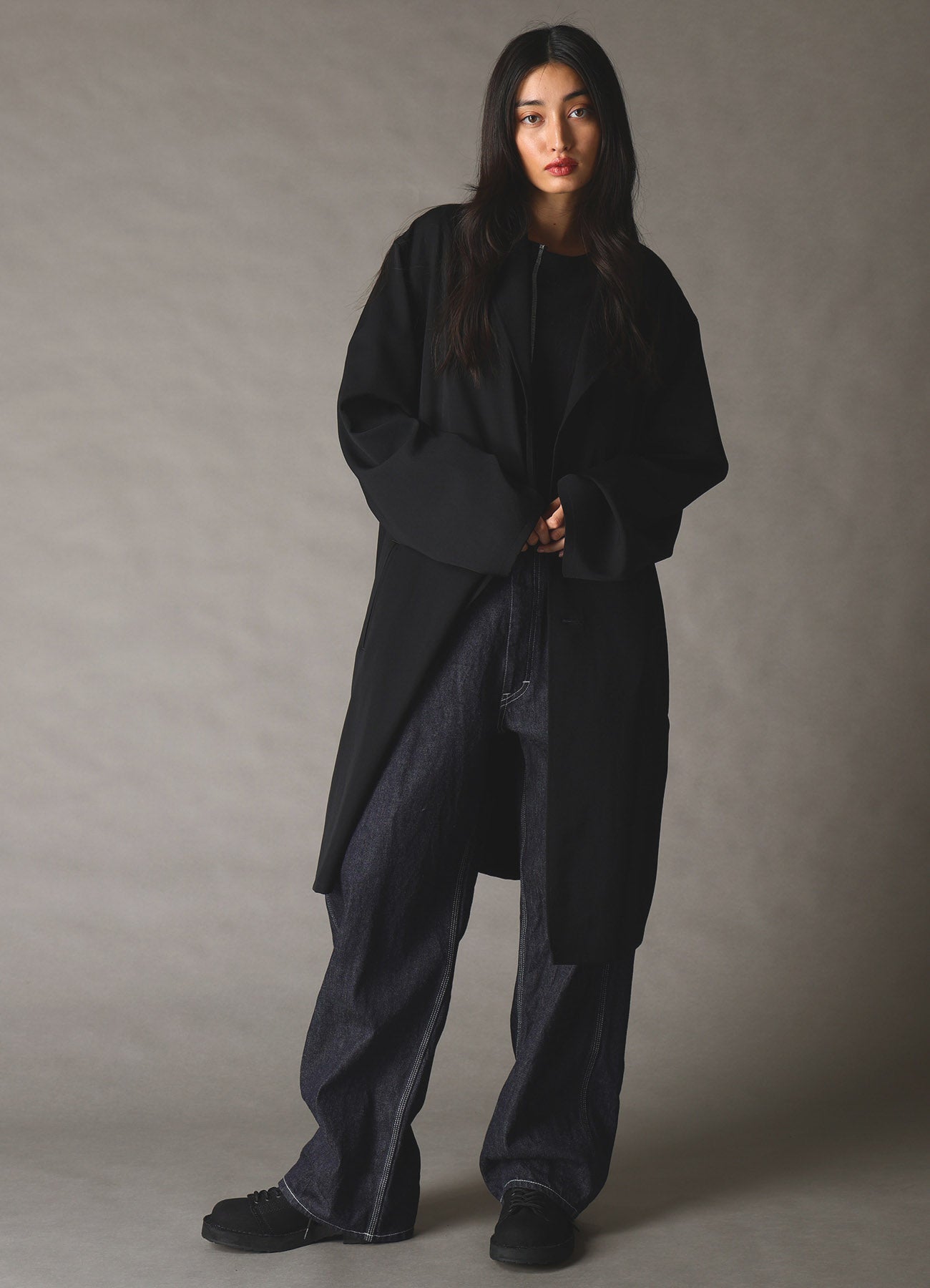 WOOL GABARDINE SHIRT JACKET