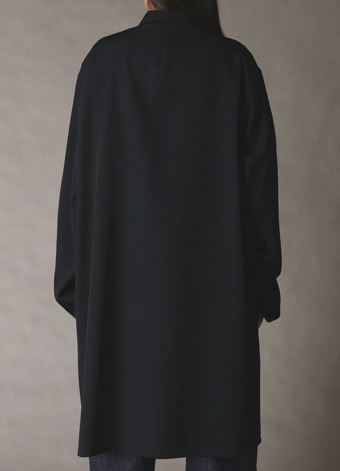 WOOL GABARDINE SHIRT JACKET