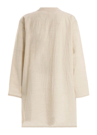 COTTON WOOL FLAX BROAD SHIRT JACKET