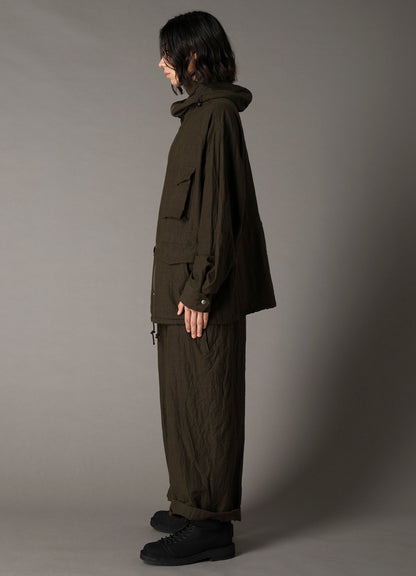 COTTON WOOL FLAX BROAD MOUNTAIN HOODIE