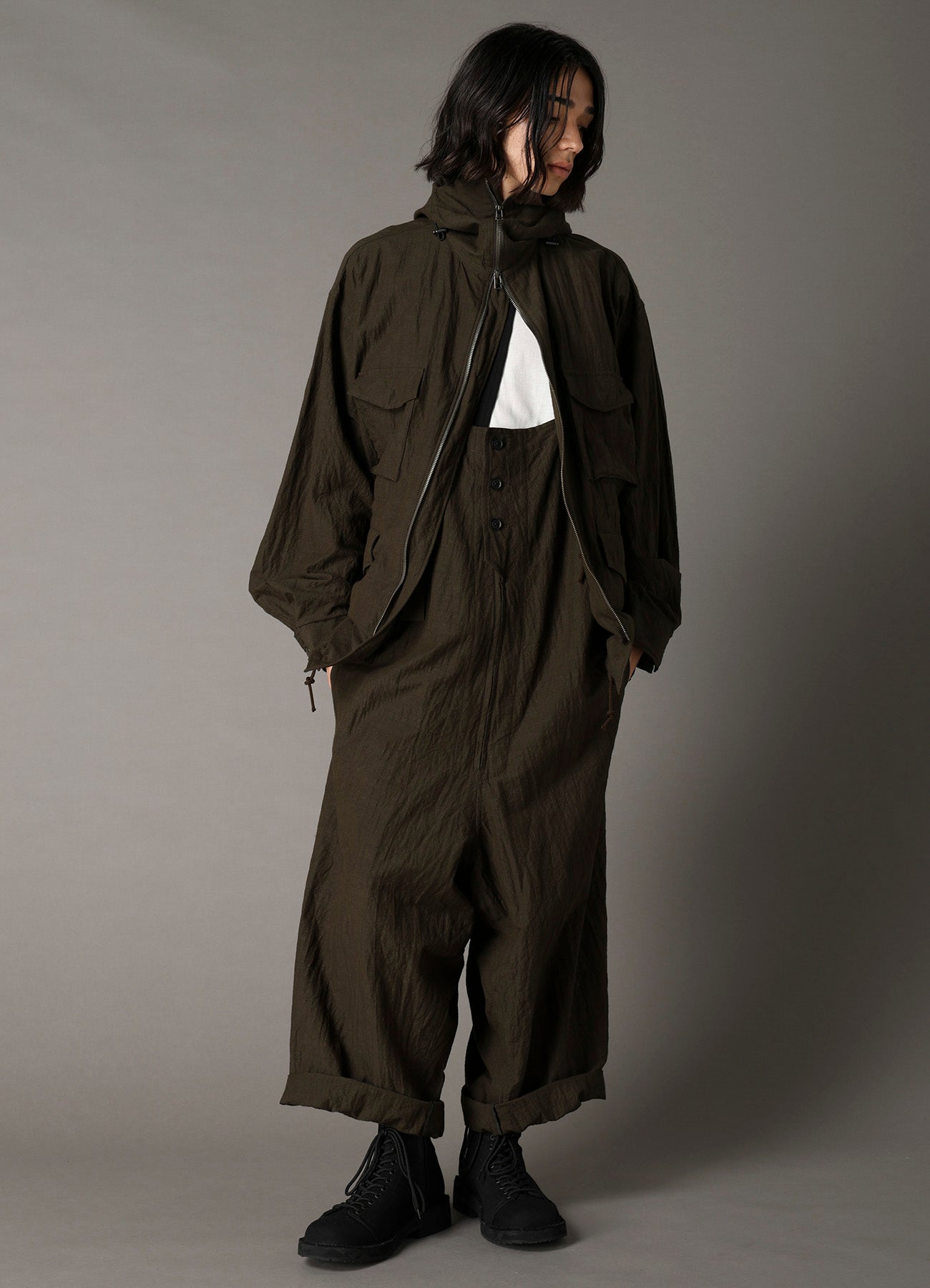 COTTON WOOL FLAX BROAD MOUNTAIN HOODIE – THE SHOP YOHJI YAMAMOTO