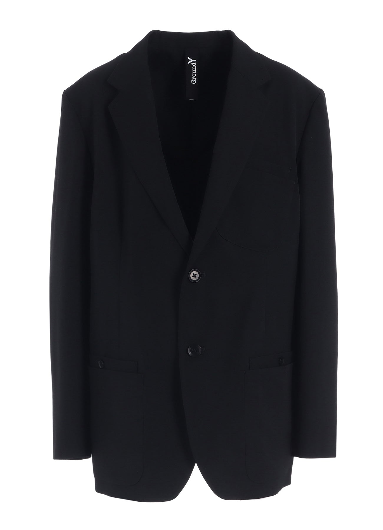 WOOL GABARDINE JACKET WITH EYELETS AND BACK BELT – THE SHOP YOHJI