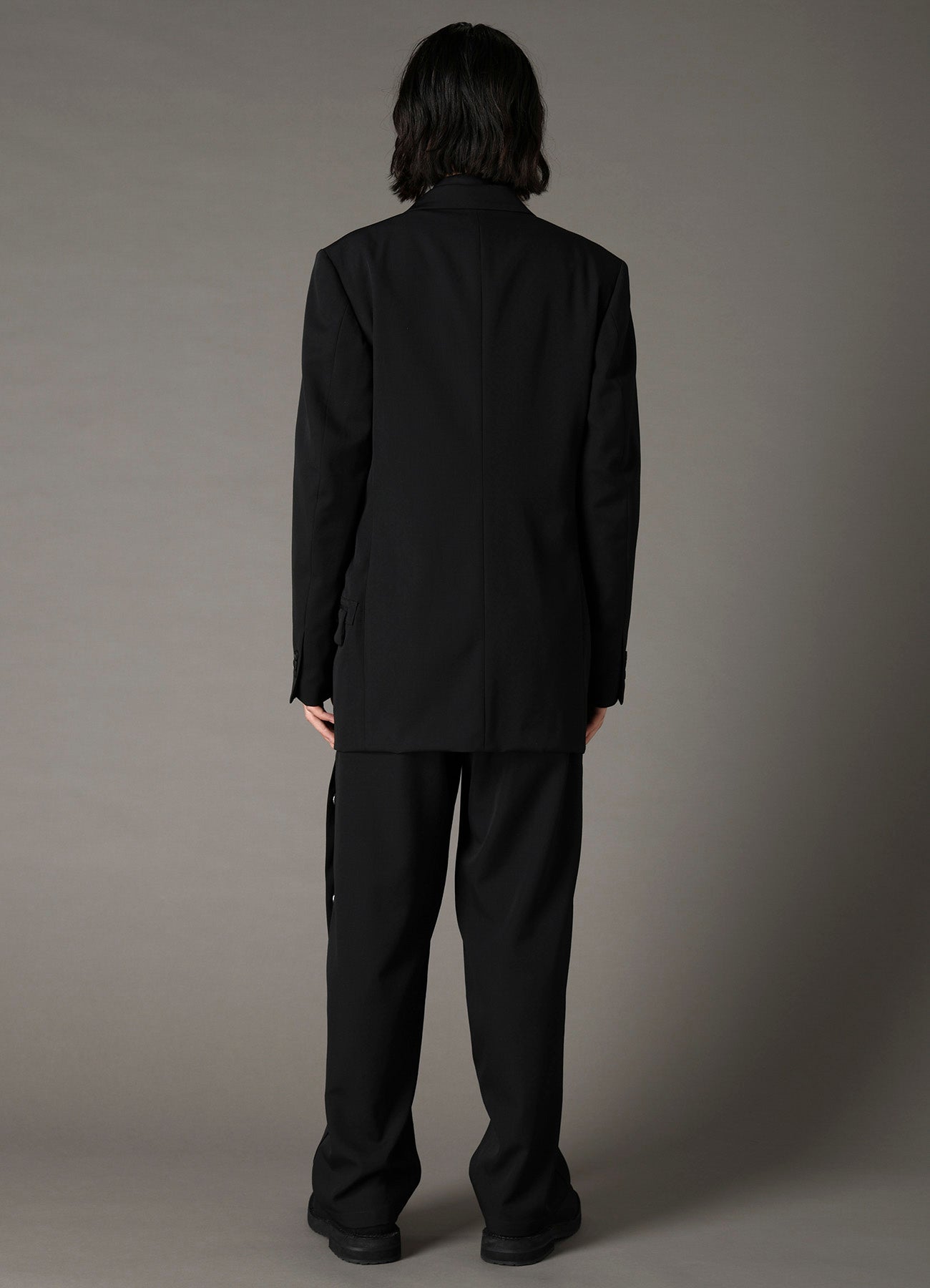 WOOL GABARDINE JACKET WITH EYELETS