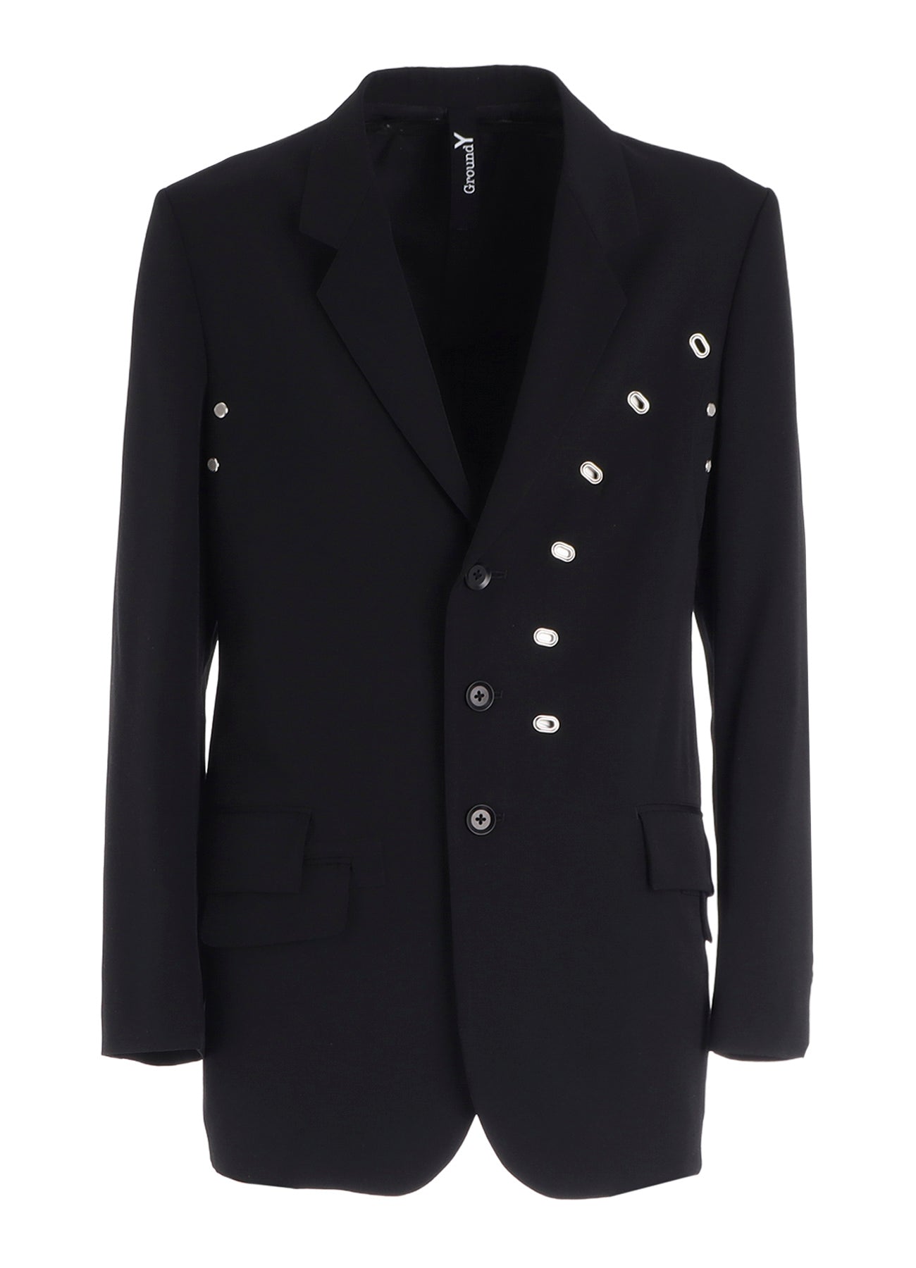 WOOL GABARDINE JACKET WITH EYELETS – THE SHOP YOHJI YAMAMOTO