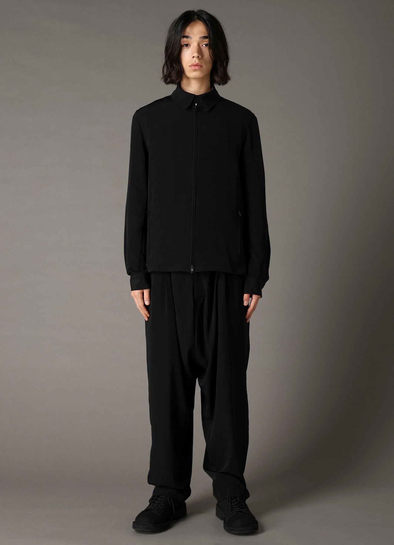 CREPE de CHINE ZIPPER SLIM FIT JACKET – THE SHOP YOHJI YAMAMOTO