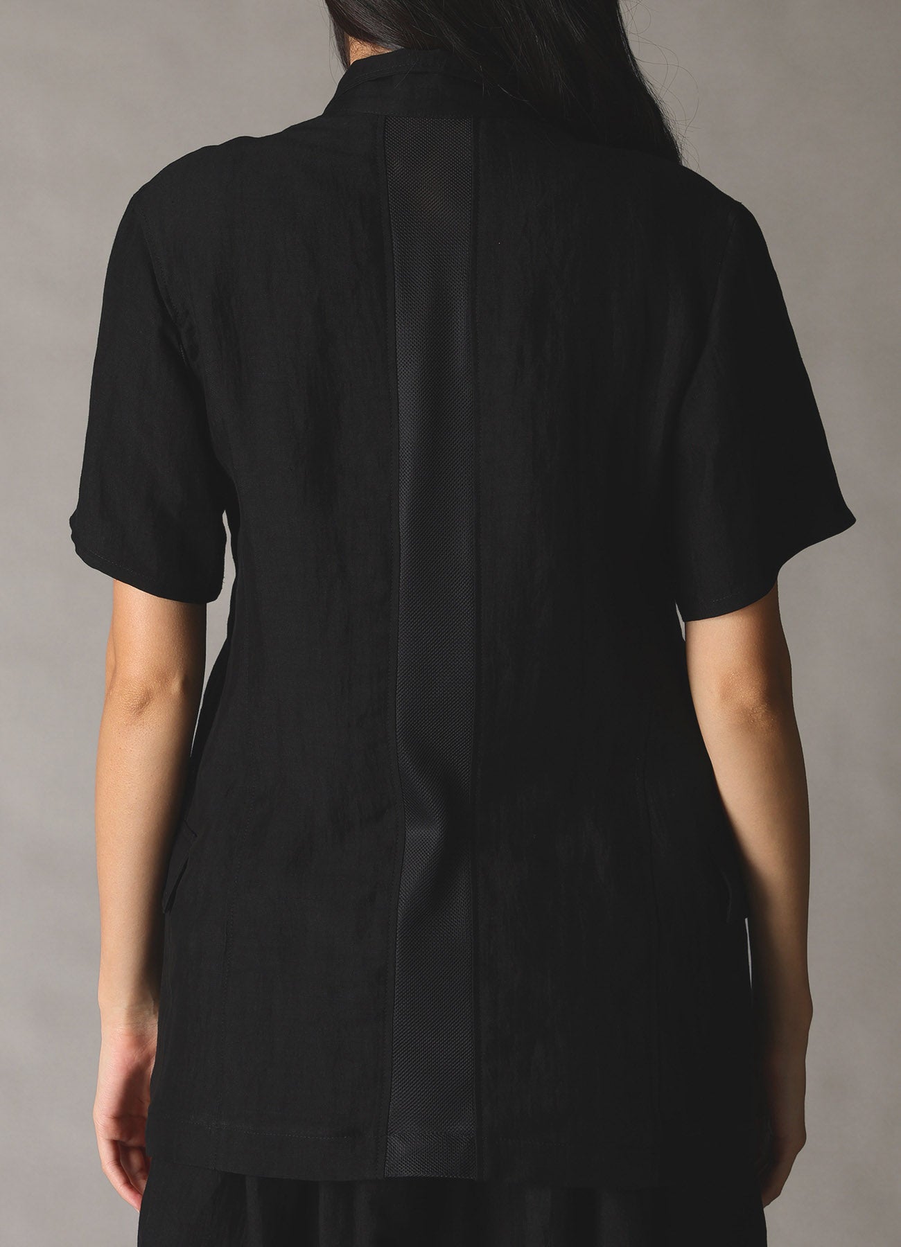 CUPRO/LINEN GABARDINE WOMEN'S SHORT SLEEVE JACKET – THE SHOP YOHJI