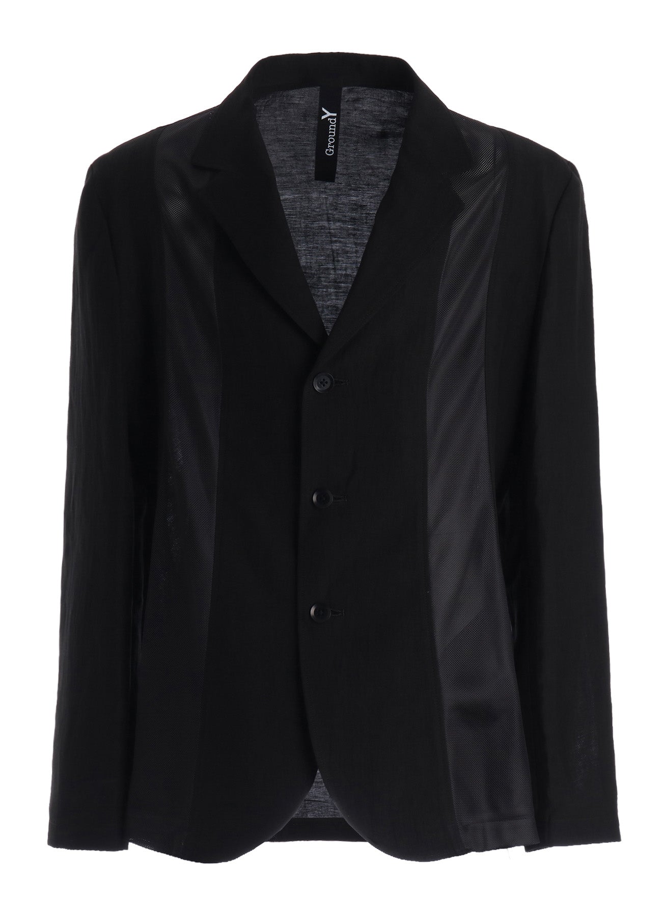 CUPRO/LINEN GABARDINE PANEL JACKET