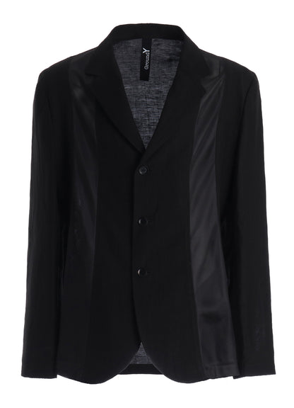 CUPRO/LINEN GABARDINE PANEL JACKET