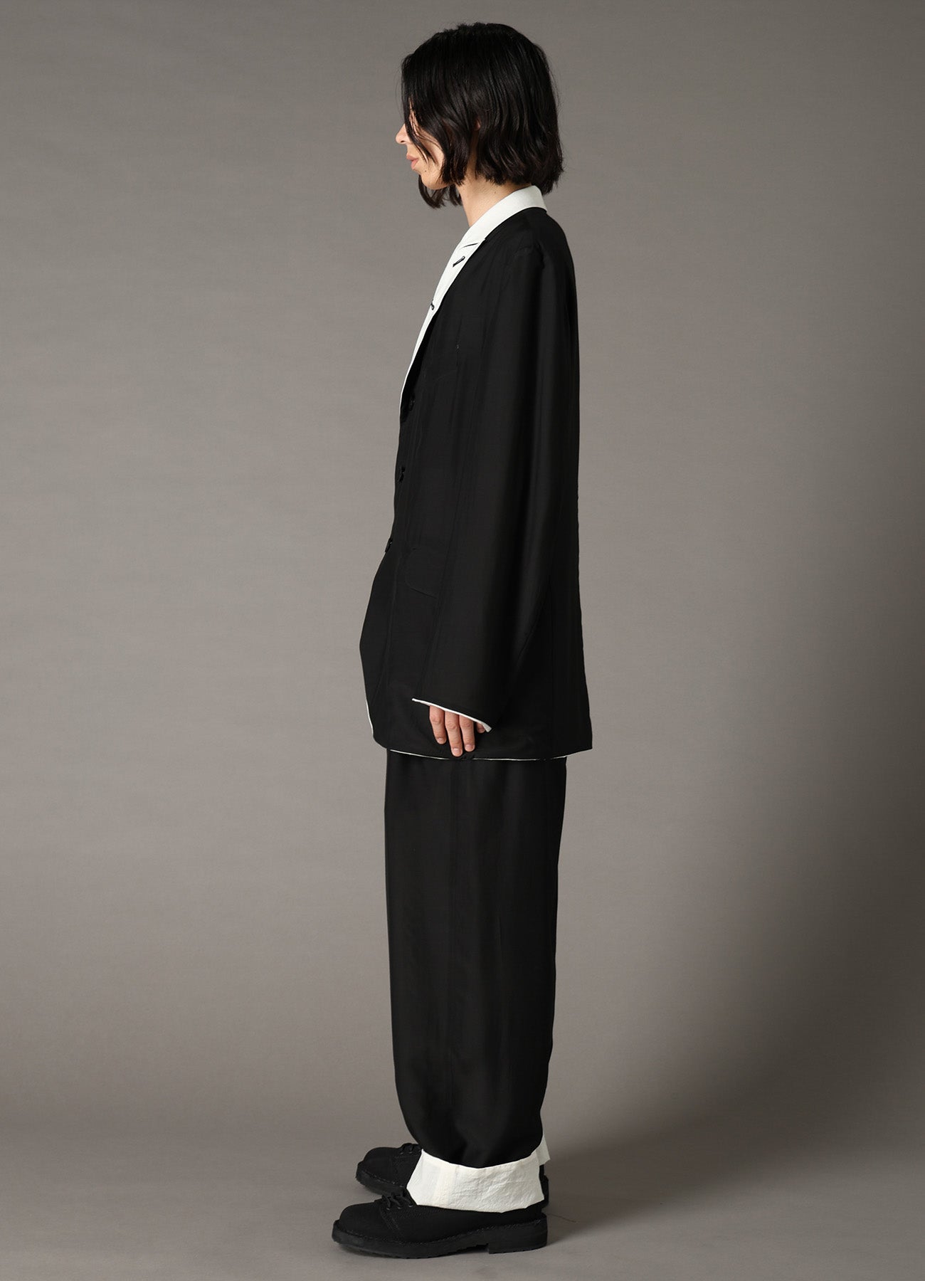 REVERSIBLE PEAKED LAPEL JACKET – THE SHOP YOHJI YAMAMOTO