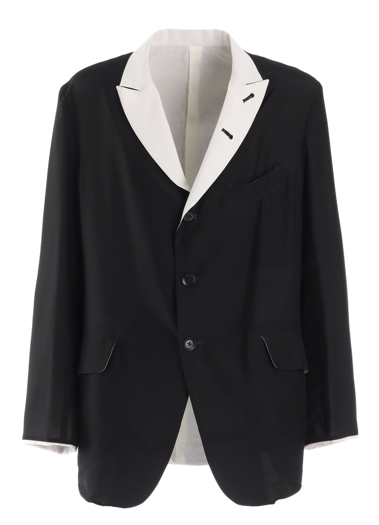 REVERSIBLE PEAKED LAPEL JACKET – THE SHOP YOHJI YAMAMOTO