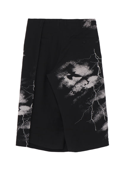 CROW PATTERN WRAP PANTS