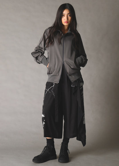 CROW PATTERN WRAP PANTS