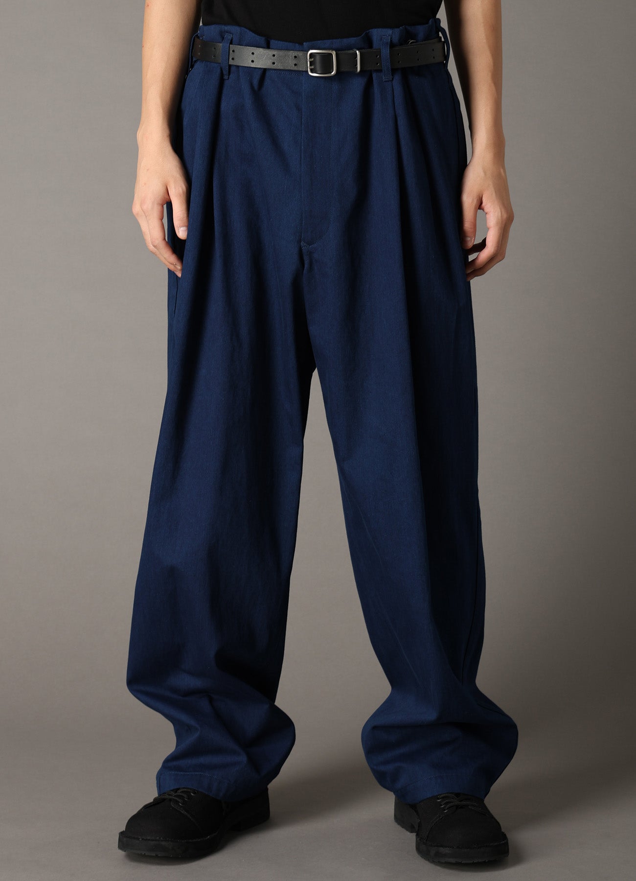 COTTON INDIGO TWILL 2-TUCK PANTS – THE SHOP YOHJI YAMAMOTO