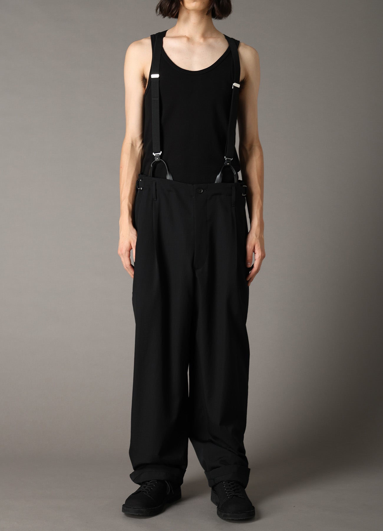 WOOL GABARDINE 2-TUCK PANTS