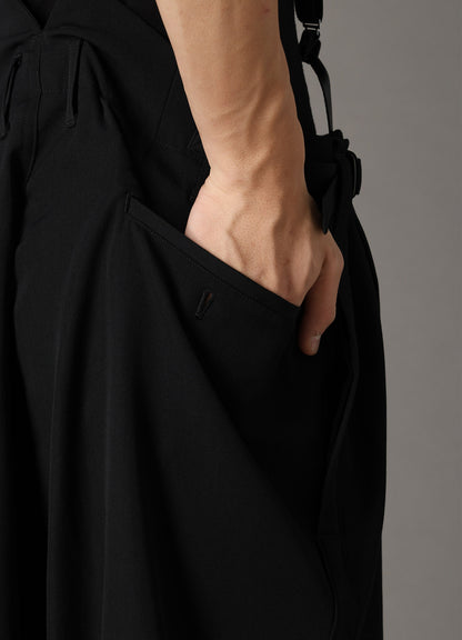 WOOL GABARDINE 2-TUCK PANTS