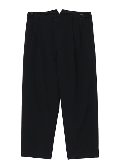 WOOL GABARDINE 2-TUCK PANTS