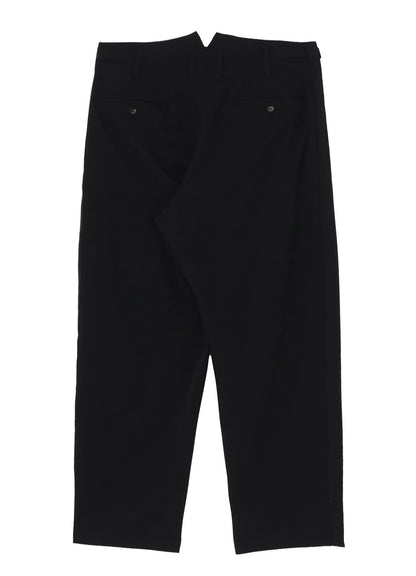 WOOL GABARDINE 2-TUCK PANTS