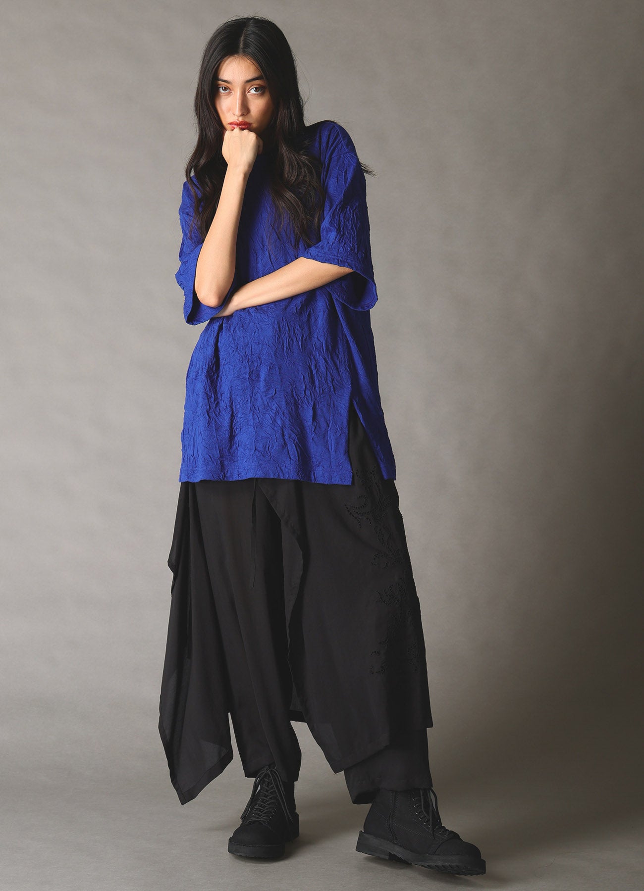 CELLULOSE LAWN BRODERIE 3-WAY SKIRT PANTS