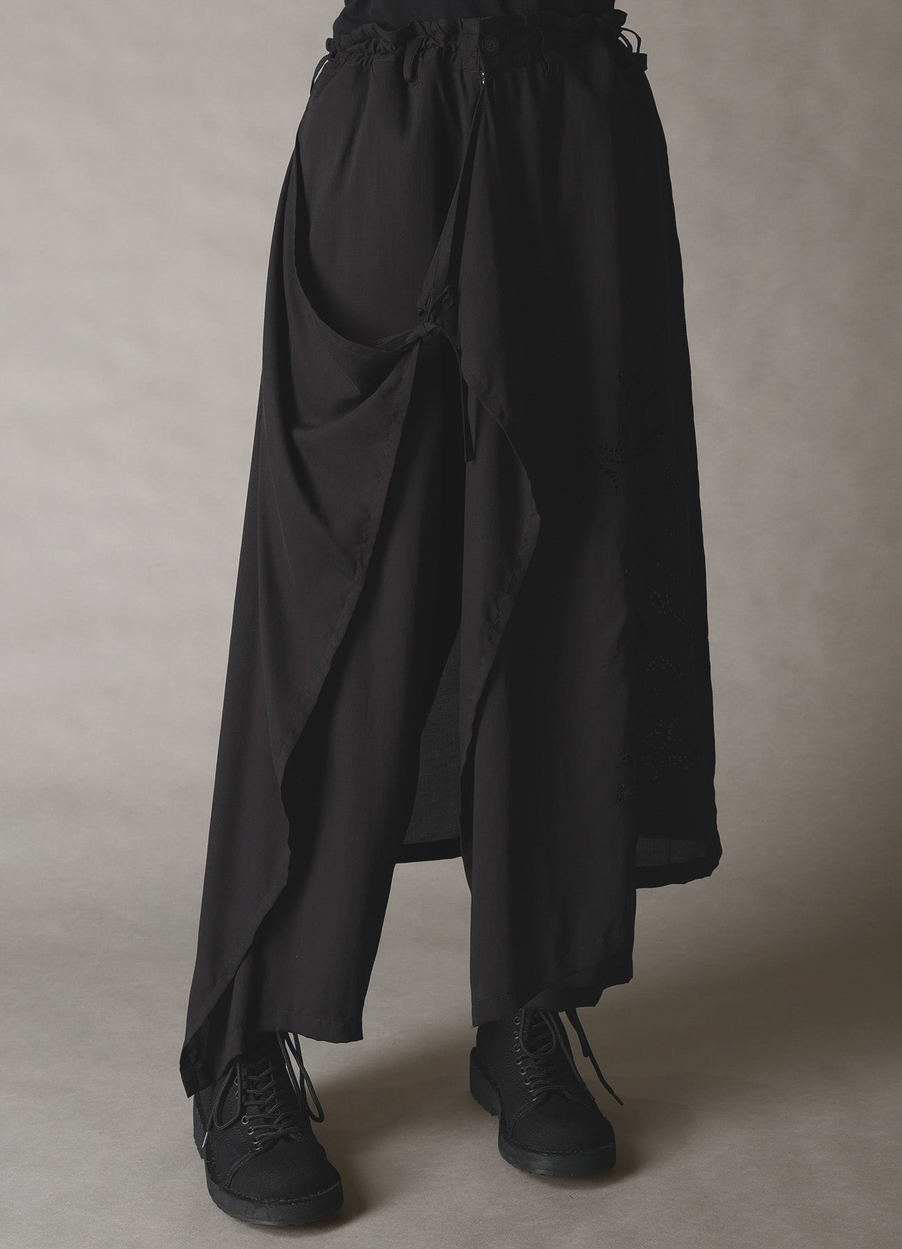 CELLULOSE LAWN BRODERIE 3-WAY SKIRT PANTS