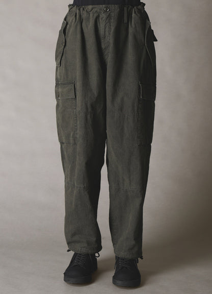 COTTON RIP PRODUCT PIGMENT DYED TAPERED CARGO PANTS