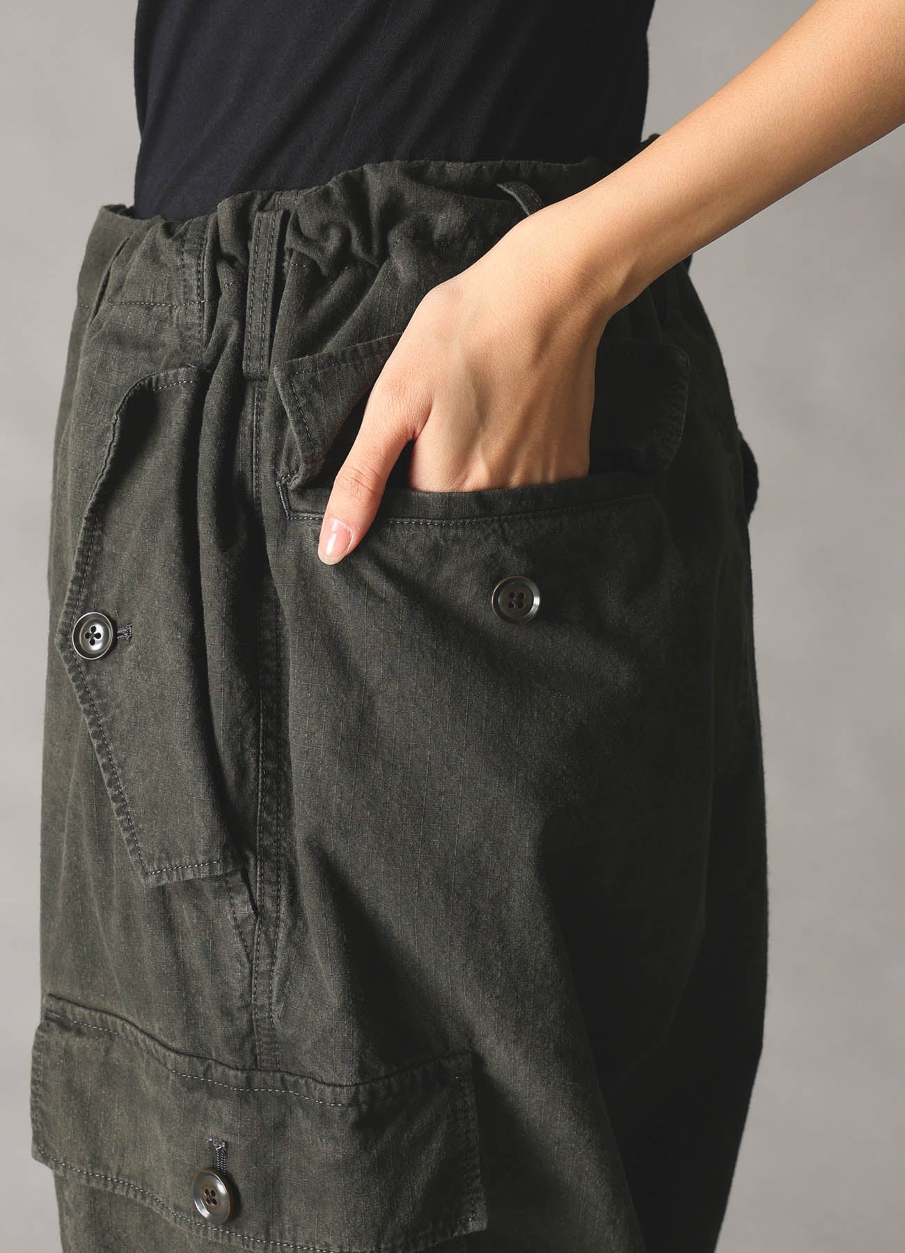 COTTON RIP PRODUCT PIGMENT DYED TAPERED CARGO PANTS