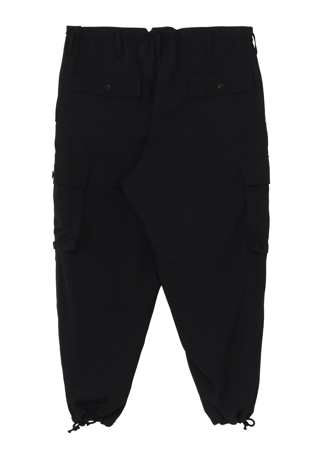 WOOL GABARDINE TAPERED CARGO PANTS