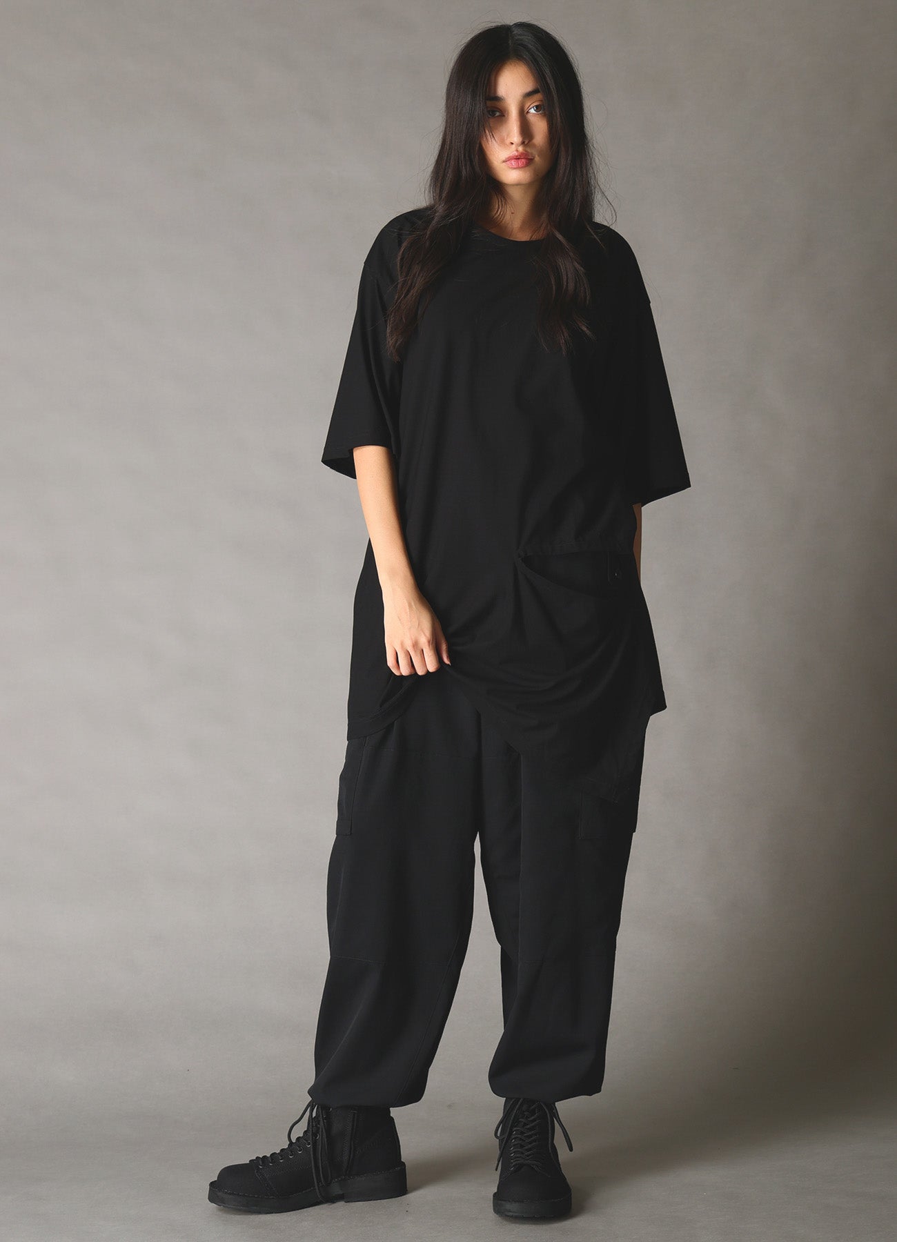 WOOL GABARDINE TAPERED CARGO PANTS – THE SHOP YOHJI YAMAMOTO