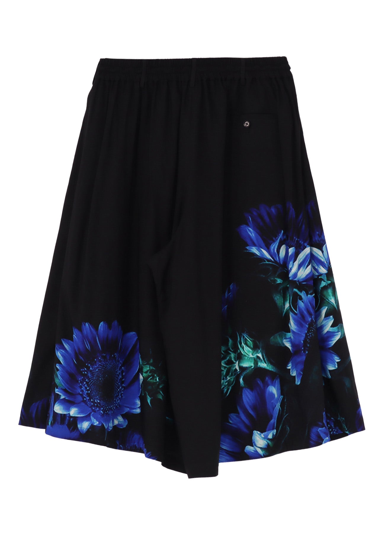 BLUE FLOWER PRINT CULOTTE PANTS