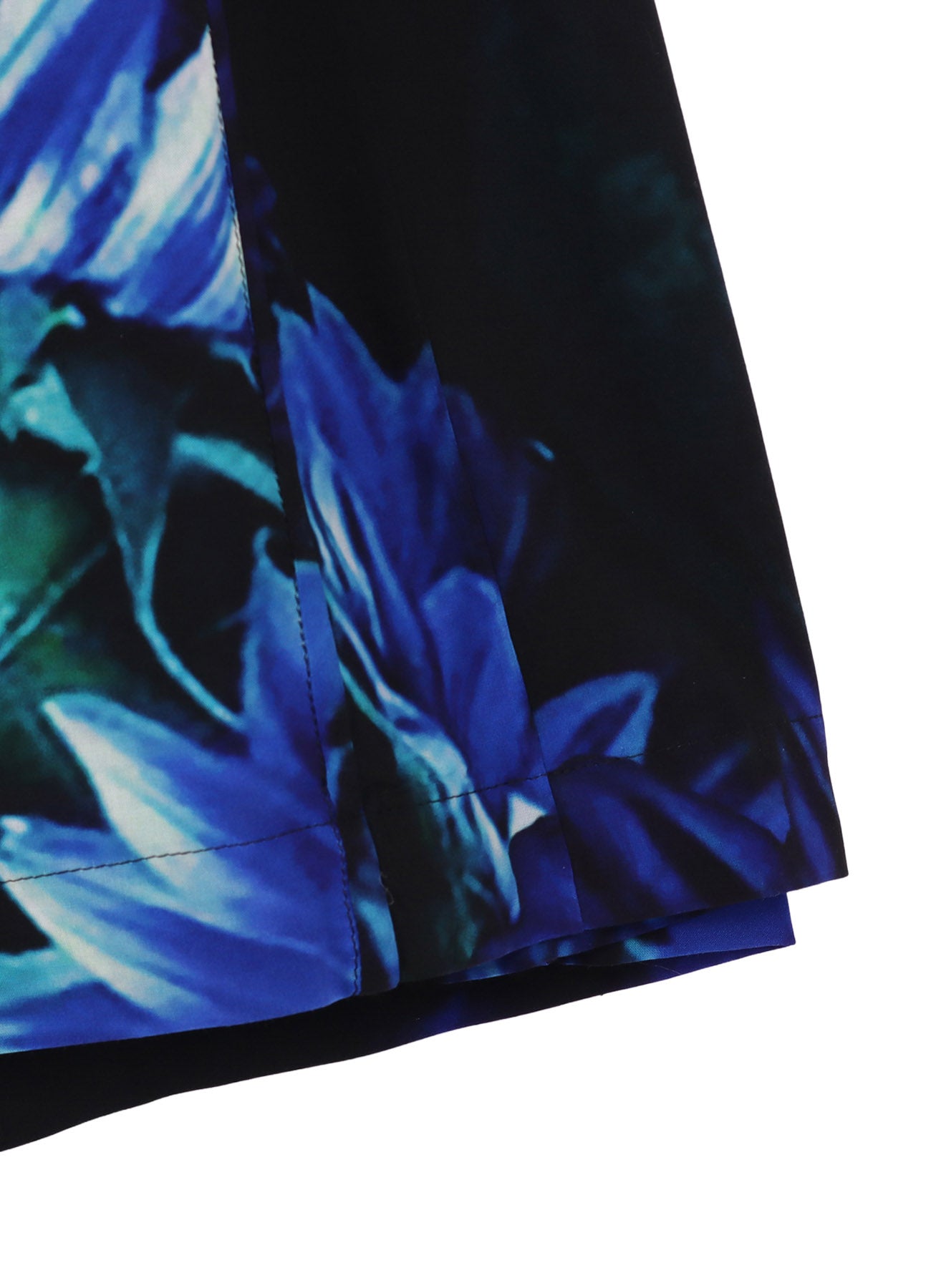 BLUE FLOWER PRINT CULOTTE PANTS