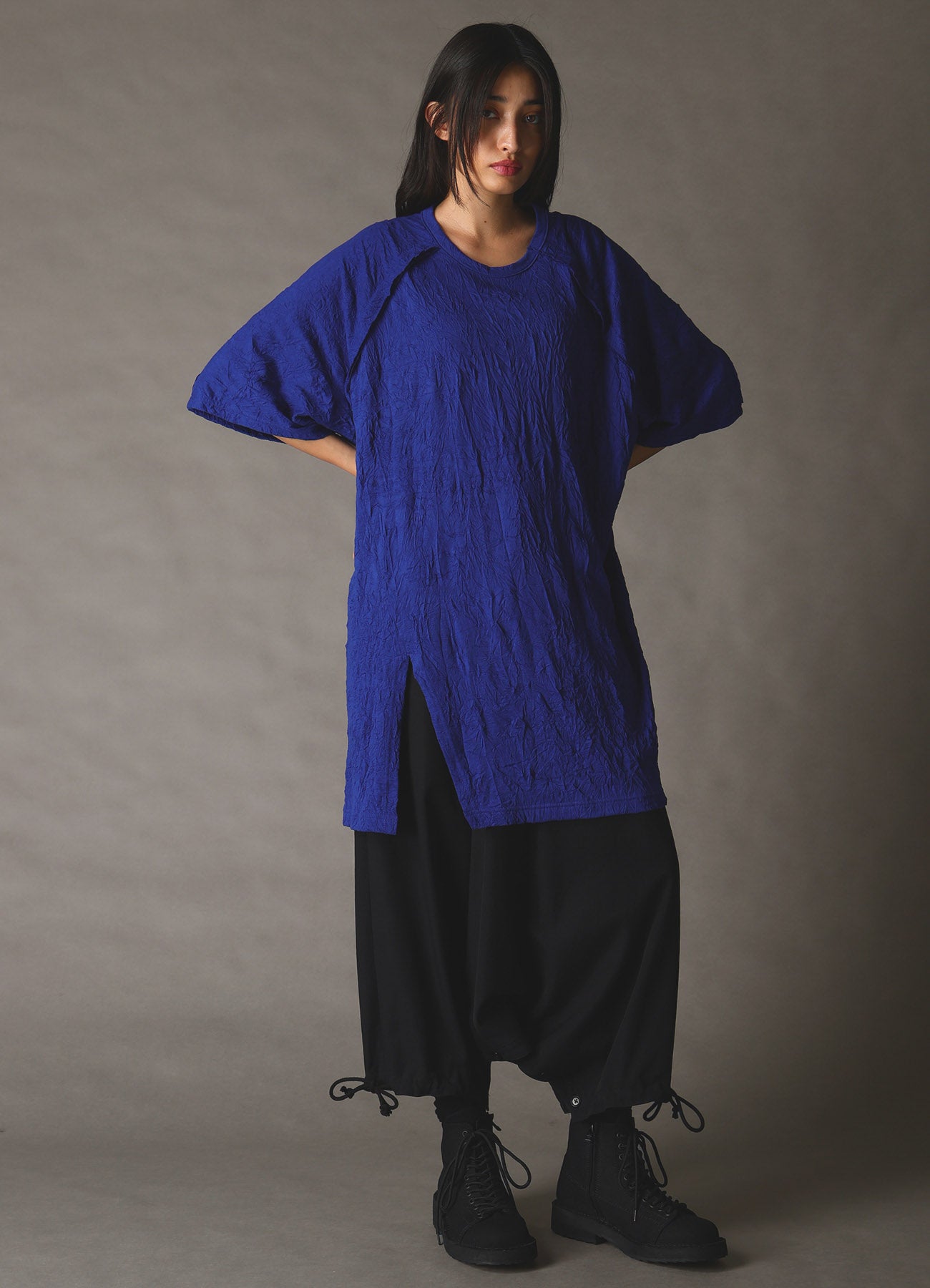 WOOL GABARDINE SAROUEL PANTS