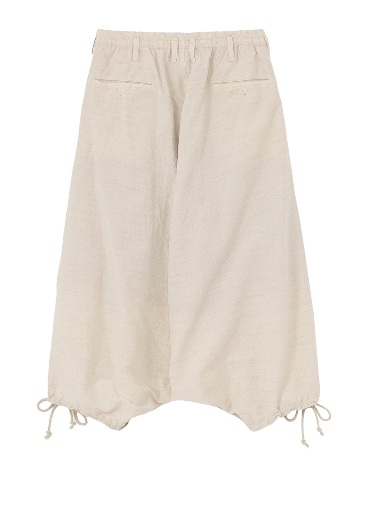COTTON WOOL FLAX BROAD INSEAM BUTTON SAROUEL PANTS – THE SHOP