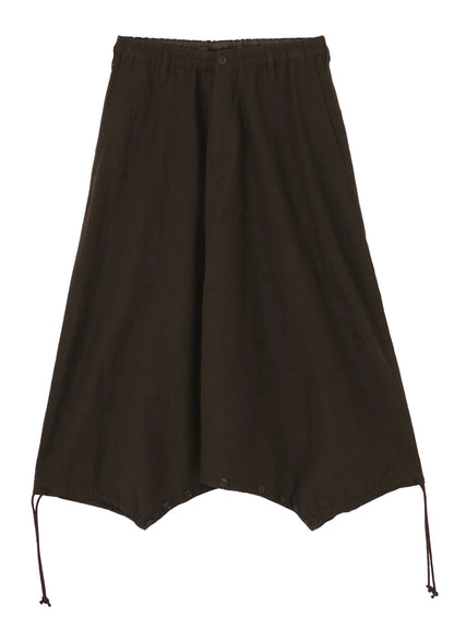 COTTON WOOL FLAX BROAD INSEAM BUTTON SAROUEL PANTS