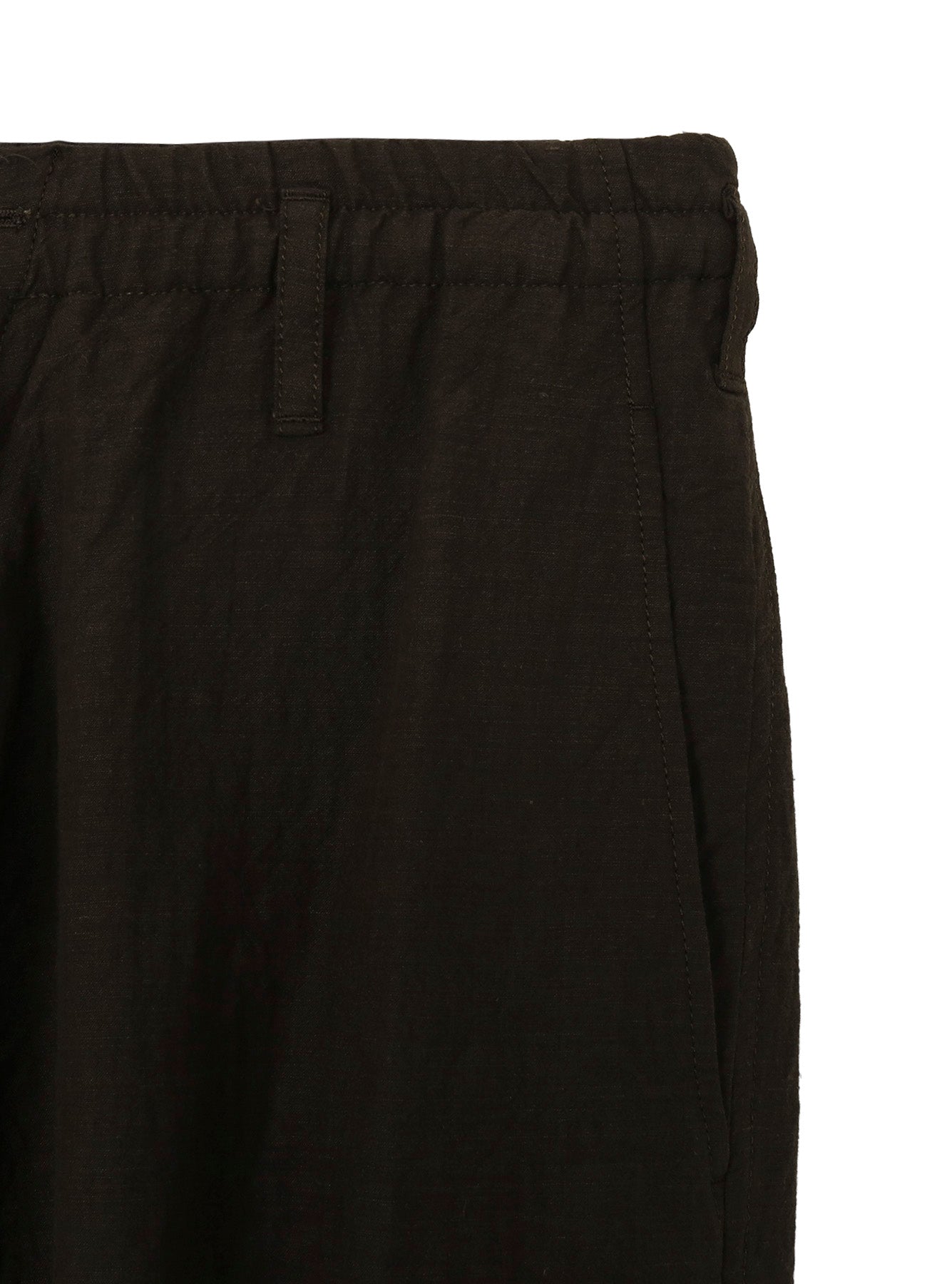 COTTON WOOL FLAX BROAD INSEAM BUTTON SAROUEL PANTS