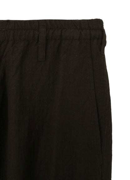 COTTON WOOL FLAX BROAD INSEAM BUTTON SAROUEL PANTS