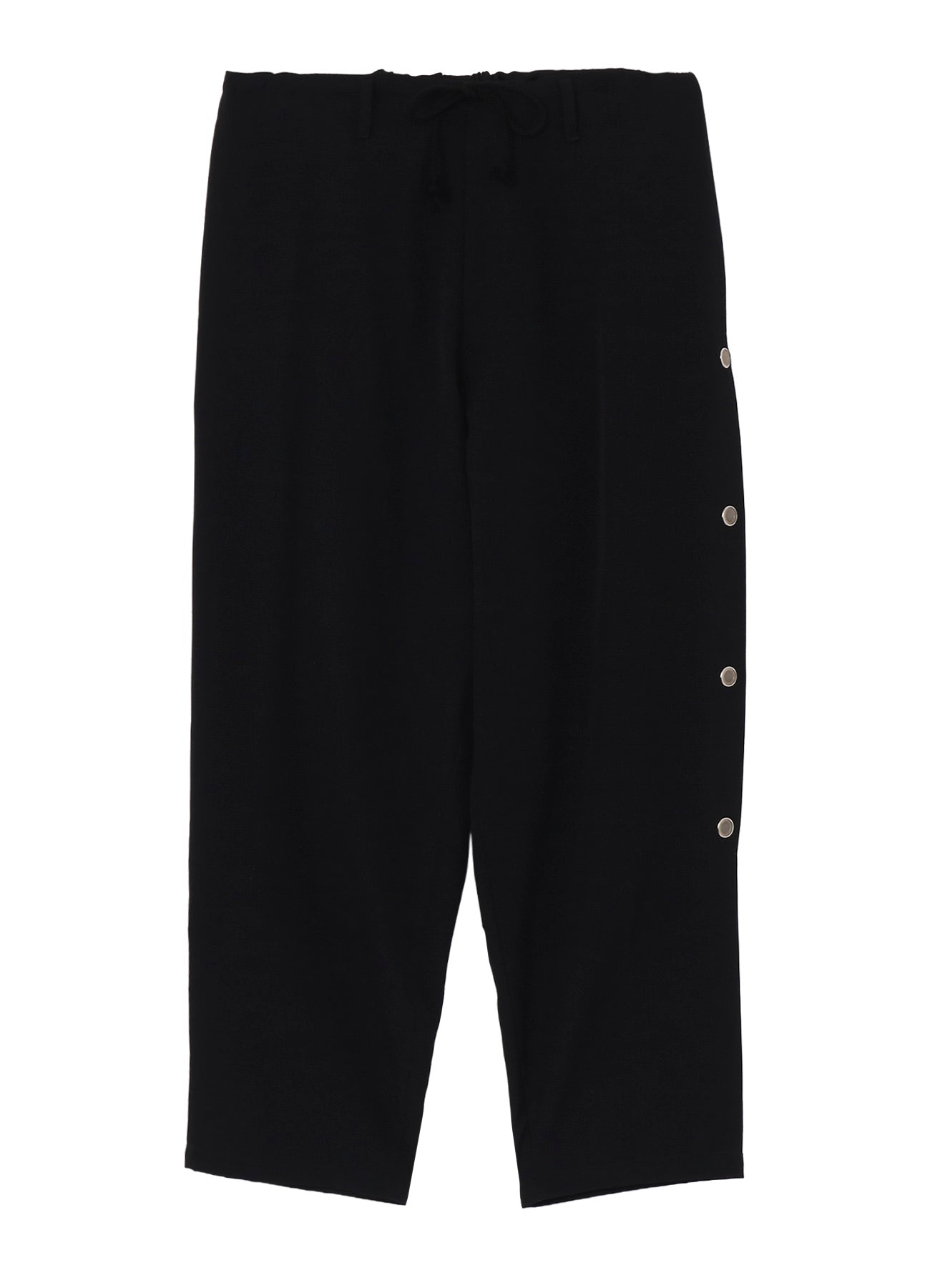 WOOL GABARDINE DRAWSTRING PANTS WITH EYELETS