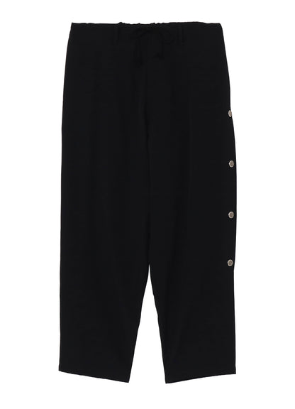 WOOL GABARDINE DRAWSTRING PANTS WITH EYELETS