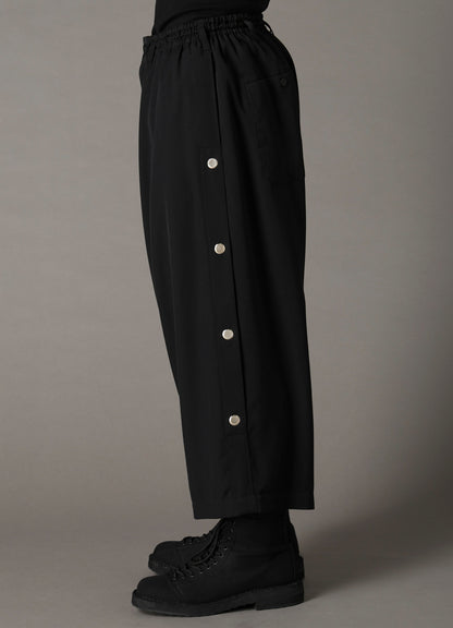WOOL GABARDINE SAROUEL PANTS WITH EYELETS