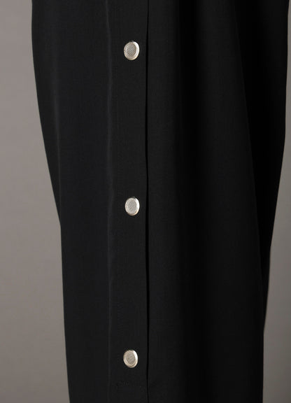 WOOL GABARDINE SAROUEL PANTS WITH EYELETS