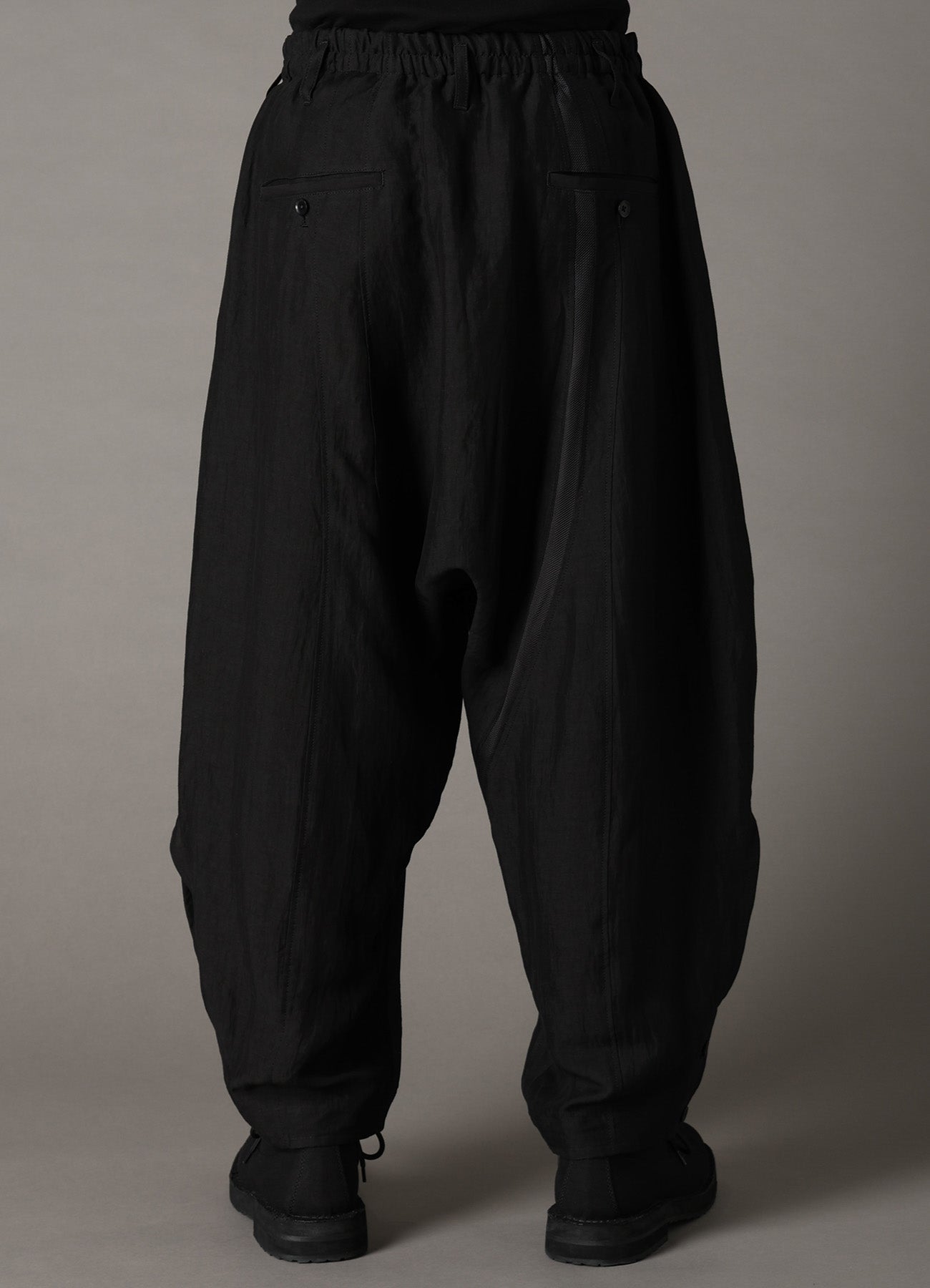 CUPRO/LINEN GABARDINE PANEL PANTS