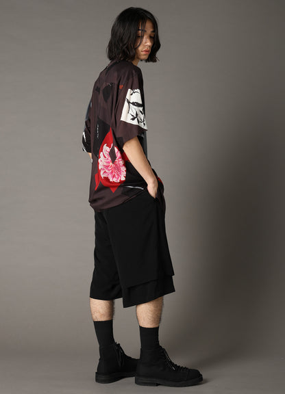 CREPE de CHINE DOUBLE LAYER HALF PANTS