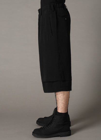 CREPE de CHINE DOUBLE LAYER HALF PANTS