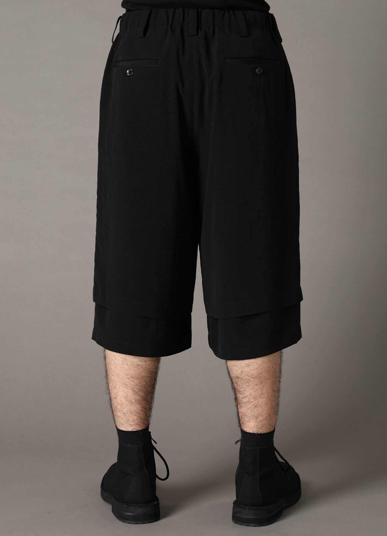 CREPE de CHINE DOUBLE LAYER HALF PANTS
