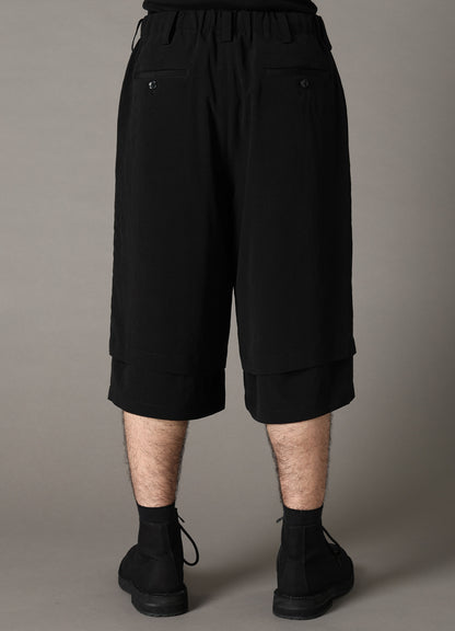 CREPE de CHINE DOUBLE LAYER HALF PANTS