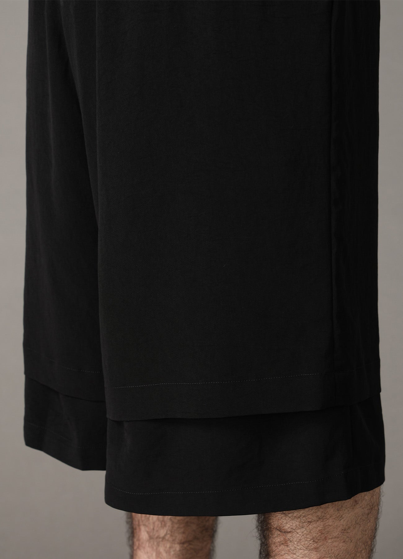 CREPE de CHINE DOUBLE LAYER HALF PANTS