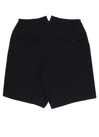 WOOL GABARDINE SHORT PANTS WITH EYELETS