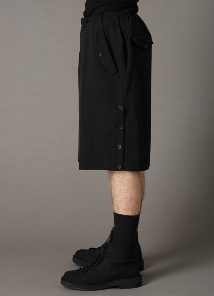 WOOL GABARDINE SHORT PANTS WITH EYELETS