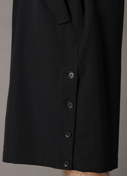 WOOL GABARDINE SHORT PANTS WITH EYELETS