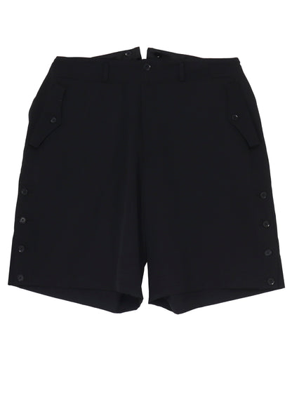 WOOL GABARDINE SHORT PANTS WITH EYELETS